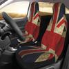 Retro British Flag Car Seat Cover Anti Fouling Convenient Protective Cover 2-piece Patriotic Theme Seat Protective Cover