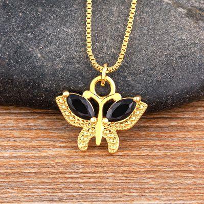 

Nidin 8 Colors Fashion Korea Style New Butterfly Pendant Necklace Gift For Girl Cute Lovely Neck Jewelry Wholesale Dropshipping