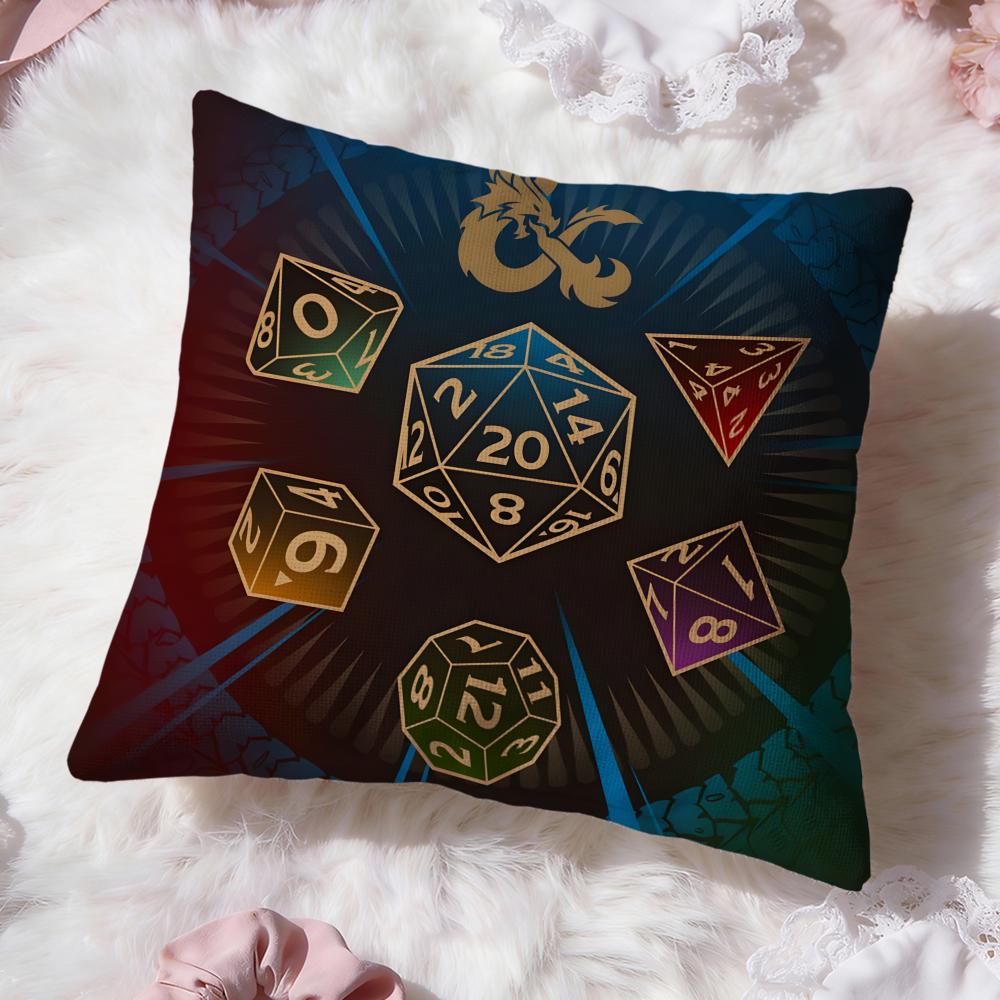 Game D-Dungeons & DragonsS Cushion Cover Premium Comfort Reversible Pillow Cove -Two in One Design for Any Room & Car Interior