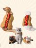 Lustiges Haustierkostüm Hot Dog Form Dackel Wurst Verstellbarer Kleidungswärmer Für Welpen Hund Katze Zubehör