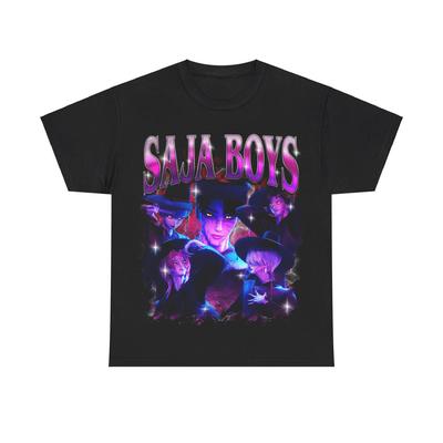 Kpop Dämonenjäger Saja Boys T-Shirt Harajuku Rundhals Lässig Anime T-Shirt Tops Unisex