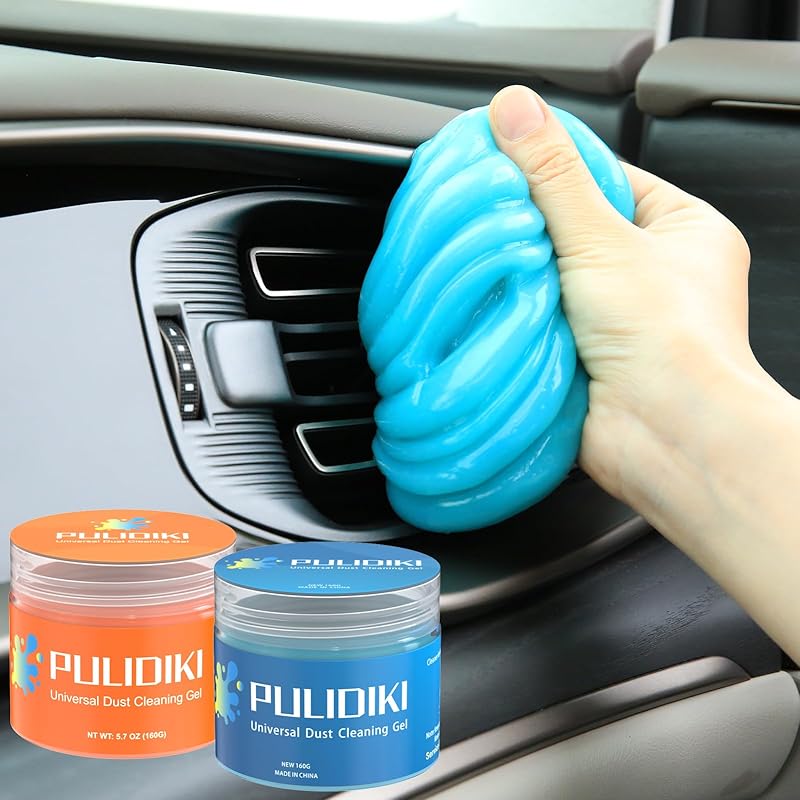 PULIDIKI Car Cleaning Gel for Car Detailing Putty Car Putty Auto Cleaning Kits Car Slime Cleaner Dust Cleaning Gel for Car Interior Cleaner Car Blue+Orange