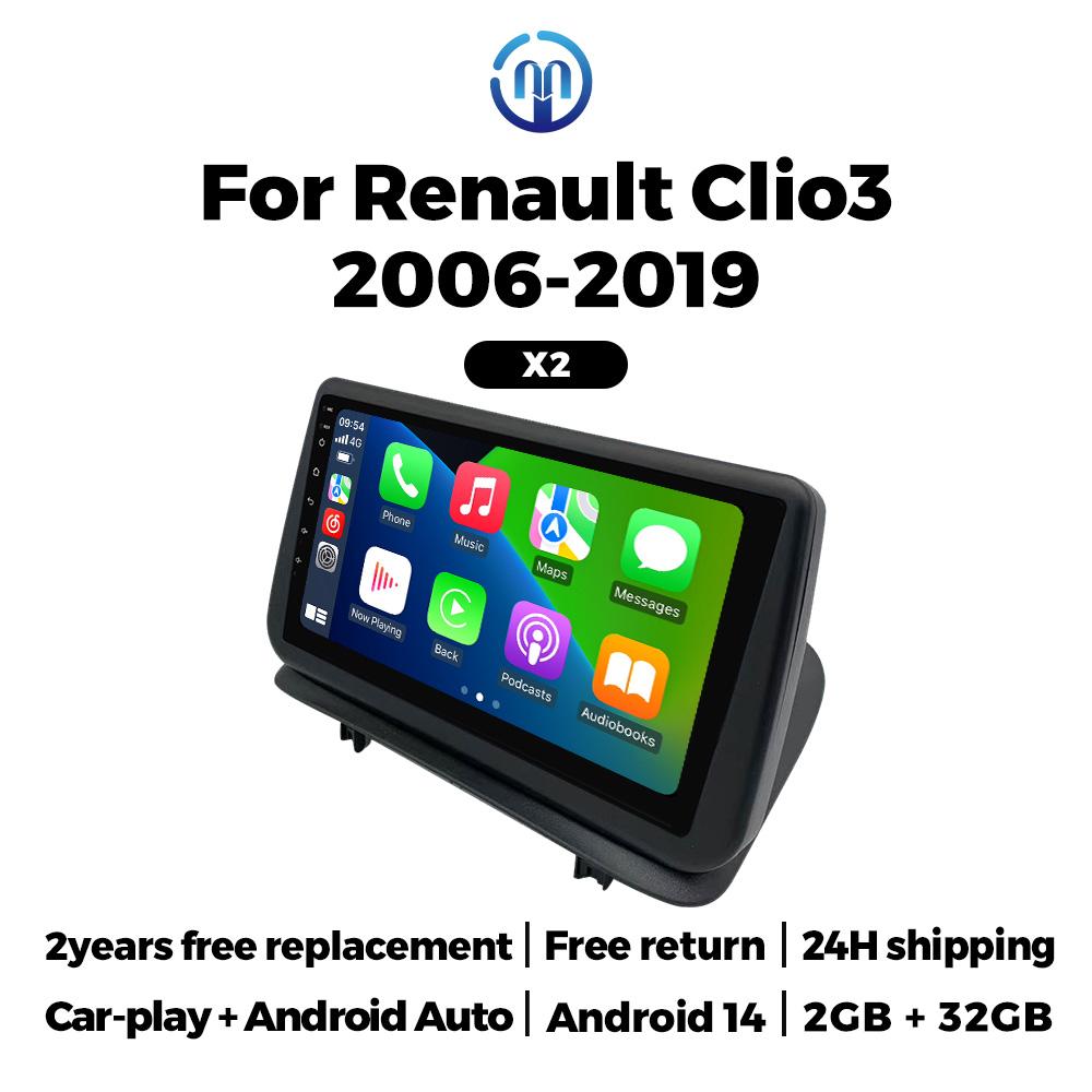 Wireless CarPlay Car Radio for Renault Clio 3 2005 2006 2007 2008 2009 2010-2014 Android Auto Multimedia Player GPS FM Autoradio