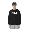 FILA Classic Loose Logo Casual Hooded Long Sleeve Fleece American Vintage Sweatshirt Unisex sweatshirt Black F51U248298F-BK
