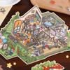 Forest Party 3D Landscape Sticker Paper Plus Size Cabin Scene Game Stickers  Children/Kids