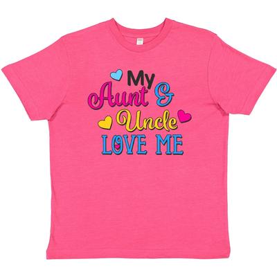 Inktastic My Aunt And Uncle Love Me With Hearts Youth T-Shirt Family Cute Tee