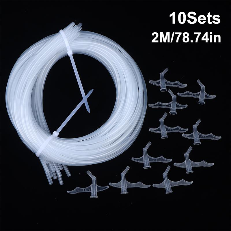 10Sets Extended Foam Sealant Tubes Durable Plastic Spray Foam Hose For Diy Caulking Reusable Foaming Applicator Nozzle Epoxy*