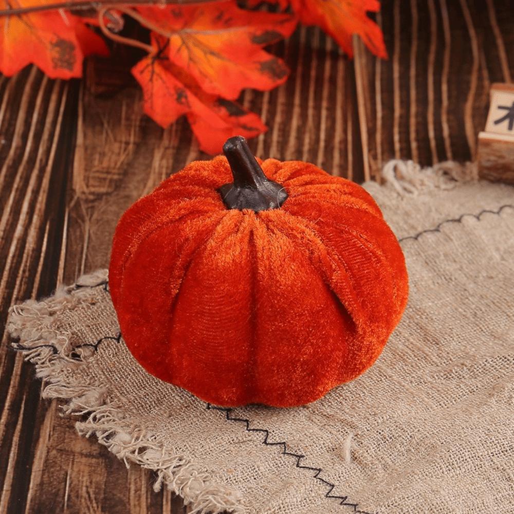 Colorful Cover Fabric Pumpkin Autumn Style Thanksgiving Decor Artificial Pumpkin Autumn Theme