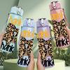 1PC Thankful Leopard Bow 750ml Color Plastic Sports Water Bottle Leakproof Flip Straw Lid Suitable for Sports Office Home Use