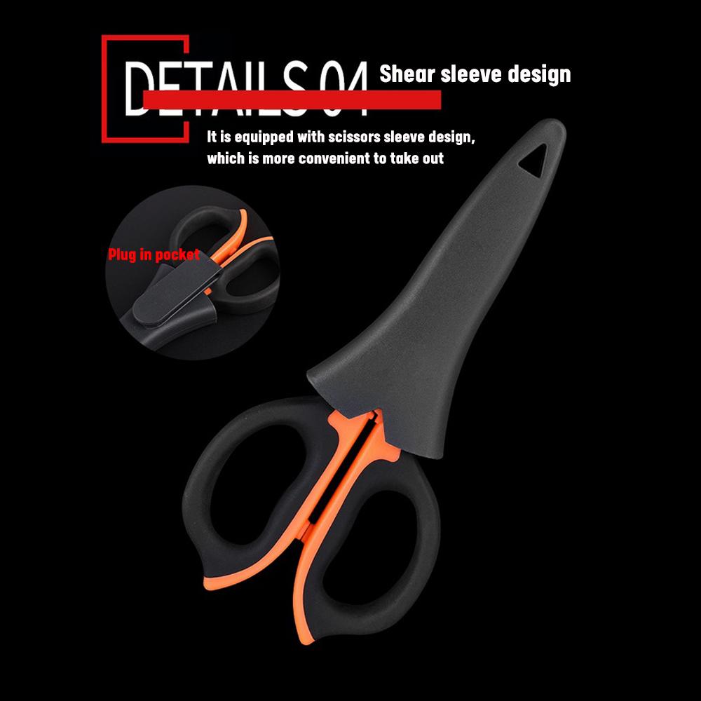 2/1 High Carbon Steel Scissors Household Shears Tools Electrician Scissors Stripping Wire Cut Tools for Fabrics Paper and Cable