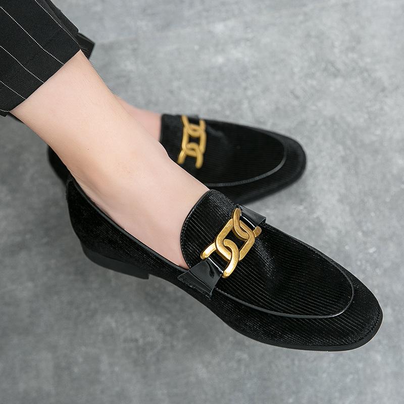 Hairstylist Small Leather Shoes British Size Casual Shoes Summer Breathable Lazy Beanie Shoes