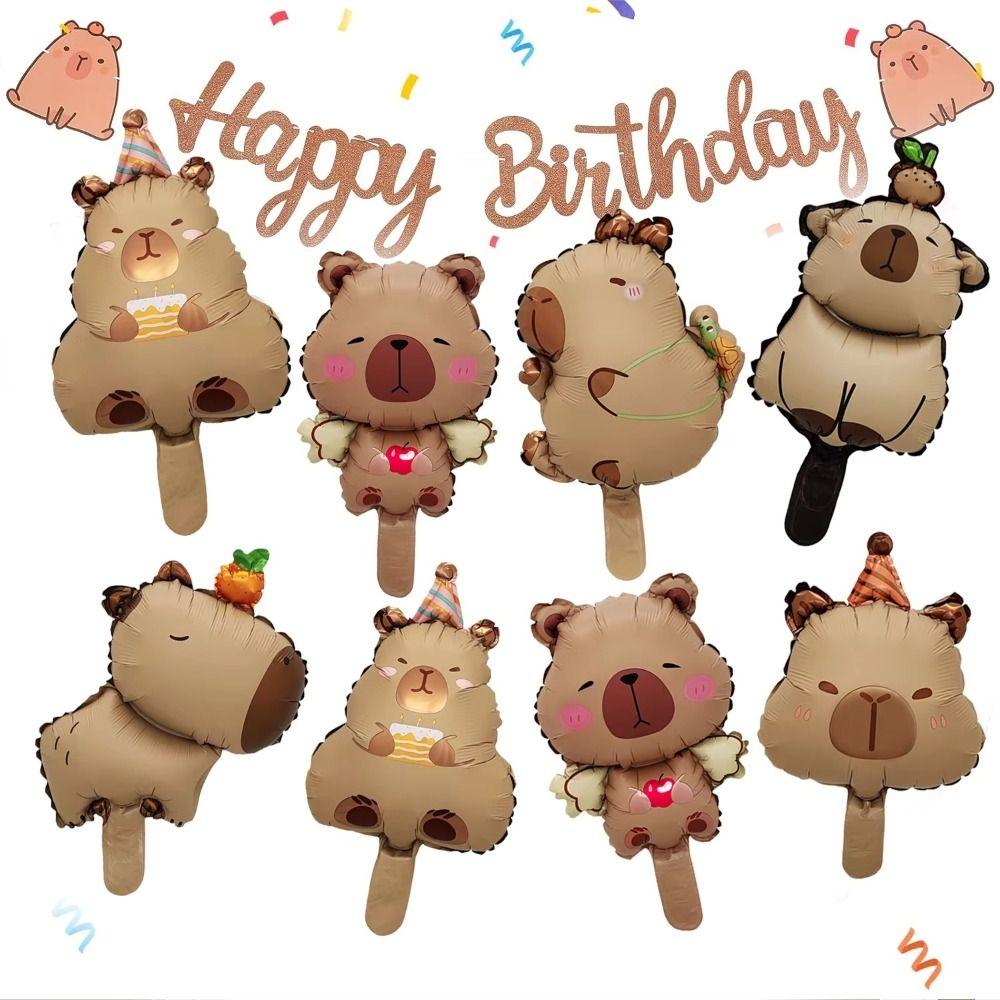 10 pcs Cute Party Decoration Balloons Multifunctional Aluminium Film Balloon Set