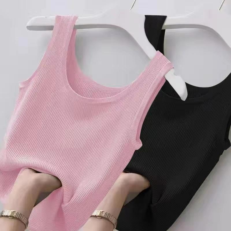 Vest Women Slim Outer Wear Inner Layering Bottomed Sleeveless Shirt Thin
