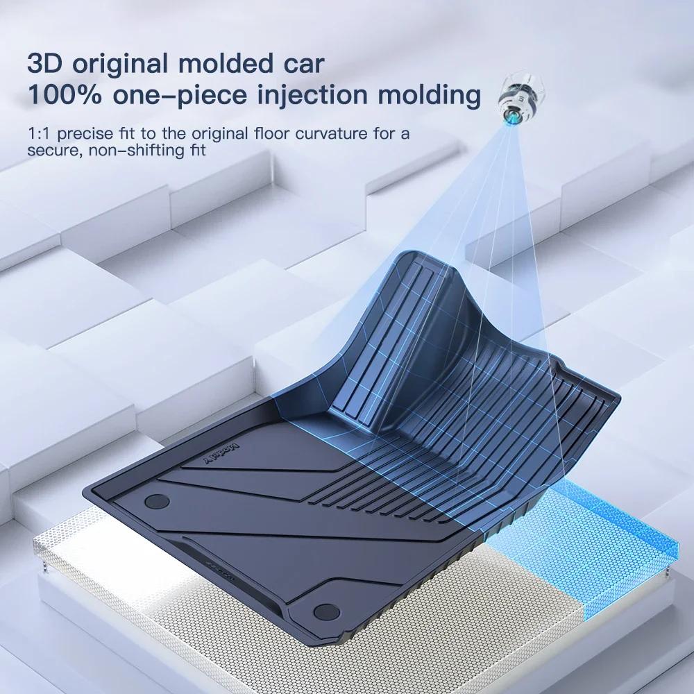 YZ For Tesla Floor Mats Model 3 Y 2025-2025 Car Four Seasons Waterproof Non-slip Floor Mat NEW TPE Special Car Accessories