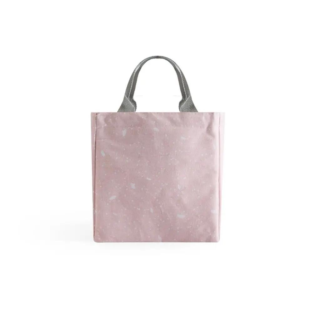 Oxford Cloth Insulated Lunch Bag Simple Large Capacity Portable Lunch Box Food Bags Women