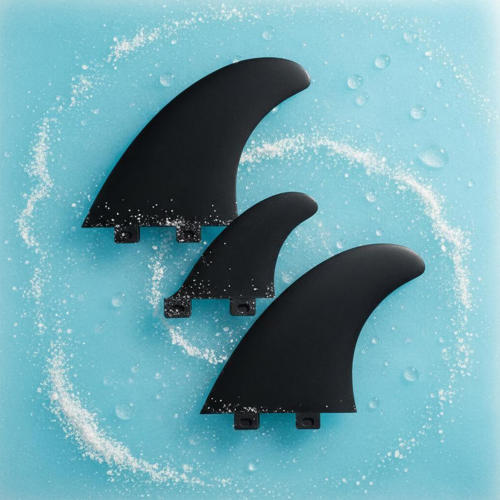 3 Pieces Surfboard Fin Set Lightweight Thruster Fin Set Surfboard Tail Fins Paddleboard Fins For Surfing Paddleboarding
