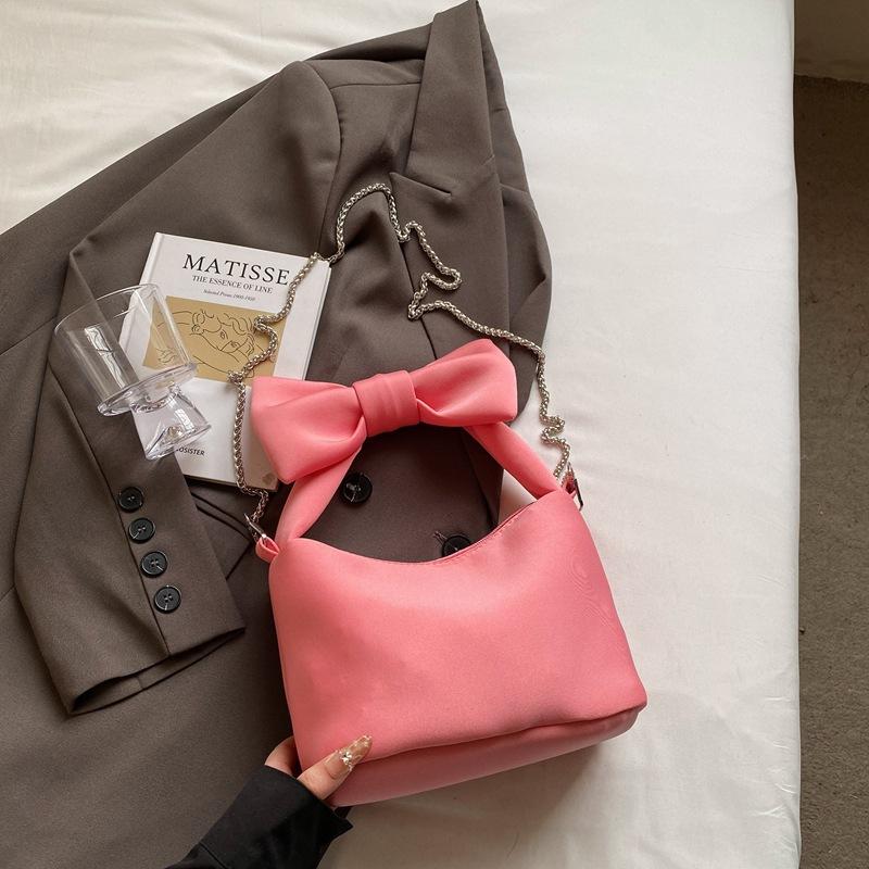 

Весенняя Милая Сумка-Клатч с Бантом Женская Сладкая Облачная Сумка на Плечо Элегантная Сумка-Кроссбоди Модная Универсальная Сумка с Верхней Ручкой