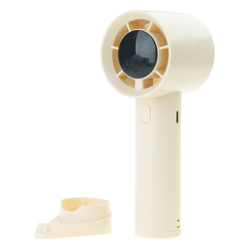 USB Rechargeable Handheld Fan Electric Adjustable Speed Fan 1200mAh Battery Cooling Device with LED Digital Display
