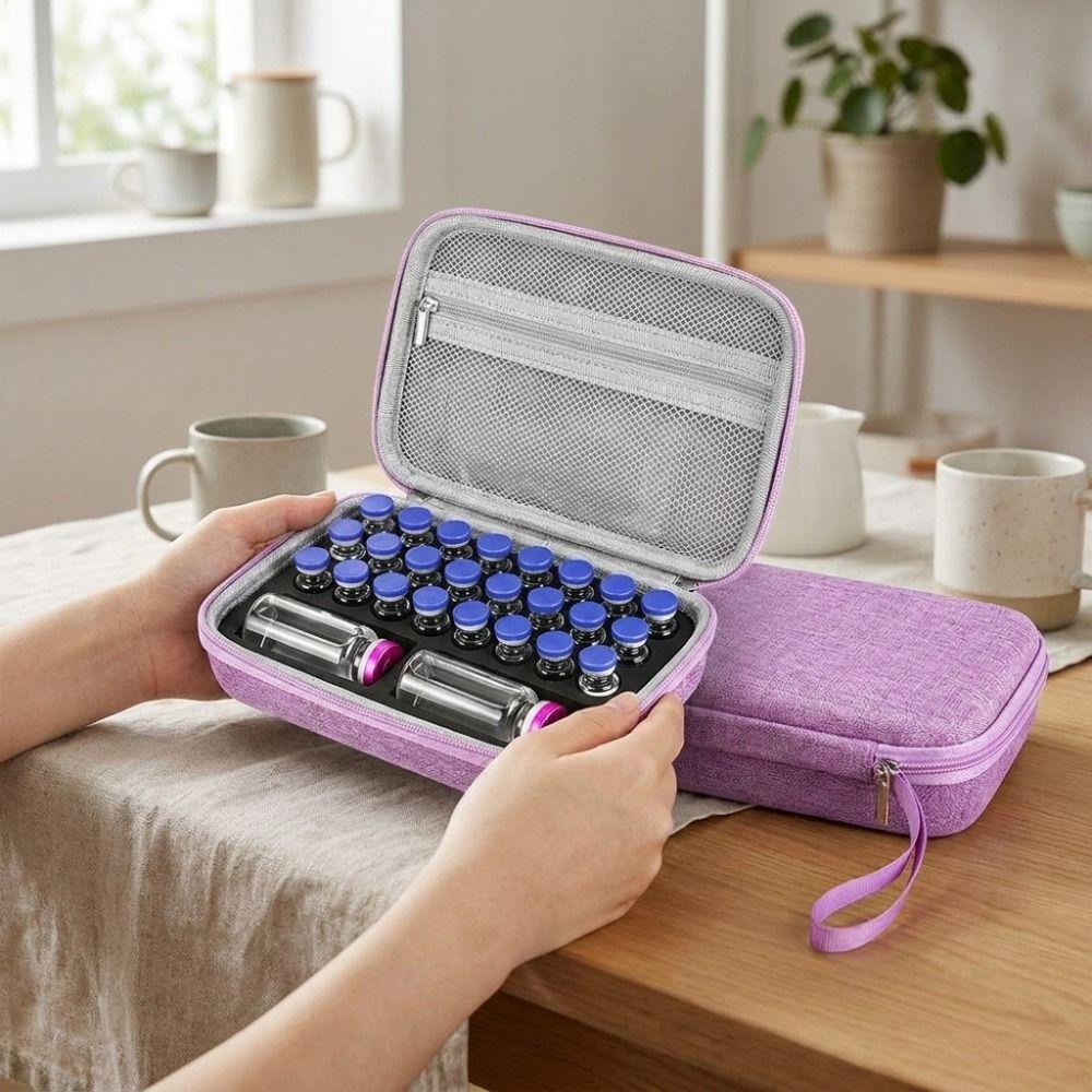 Multiple Slots Insulin Vials Storage Case Waterproof Shockproof Peptide Storage Case Large Capacity Wear-resistant