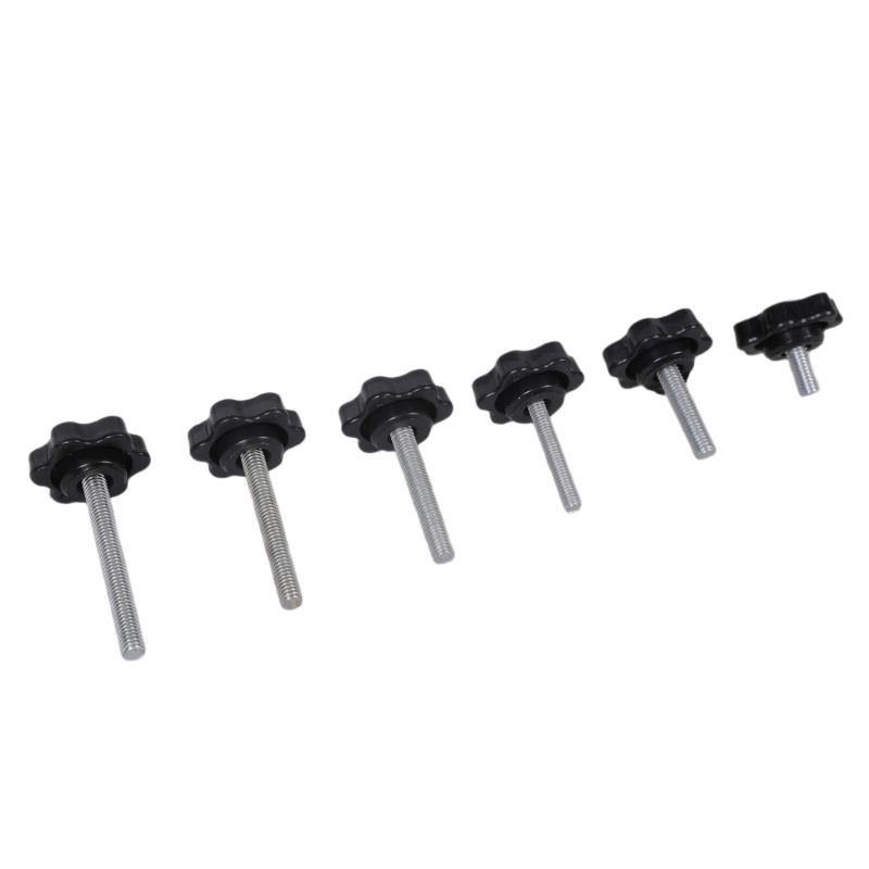 6Pcs Industrial Screws Ergonomic Knob Plastic Tighten Bolt Knob Hexagonal Head Handle Hand Screw Plastic Tighten Bolt