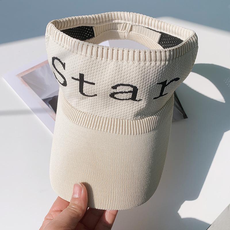 Empty top sun hat women's summer sun protection sun shade topless letter duck tongue sun hat