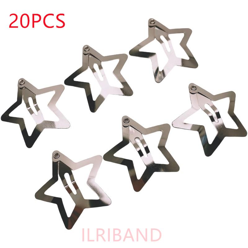 20pcs/lot 3CM Mini Star Hair Clip Kids Glitter Metal Hair Clips Barrettes Hairpins Girls Hair Accessories Headwear Styling Tools