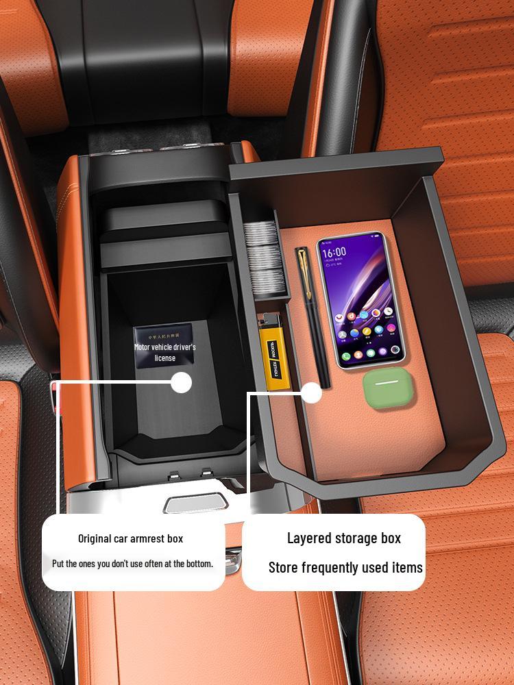 Mercedes-Benz E-Klasse/C-Klasse/GLE/GLC260LAB Armlehnen-Aufbewahrungs-Organizer für die Auto-Innenraum-Modifikation