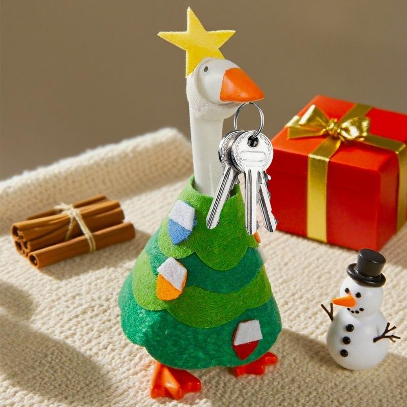 Weather Resistant Christmas Geese Outdoor Decoration For Porch Garden Patios Holiday Thanksgiving Accessory