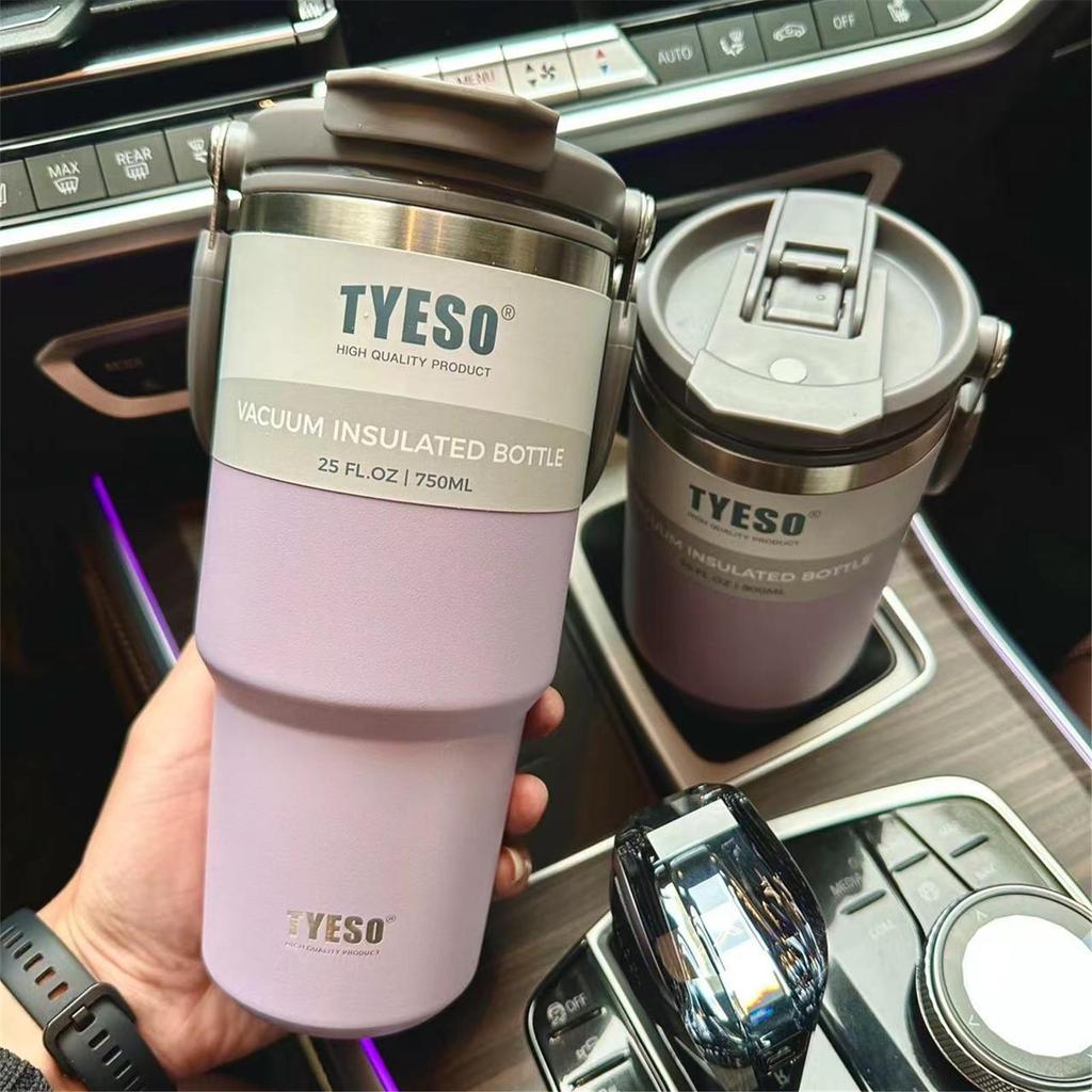TYESO Large Capacity Stainless Steel Thermo Bottle Car Coffee Cup Keep Cold and Heat Thermal Mug Sport Water Bottle Vacuum Flask