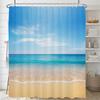 3d Beach Scenery Shower Curtains Sea Ocean Mediterranean Bathroom Curtain Waterproof Cloth Decoration 180*240cm Bath Curtain