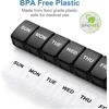 Pill Dispenser Travel Weekly Pill Case, 7 Day Pill Organizer, Daily Pocket Pill Holder for Pills/Vitamin/Fish Oil/Supplements