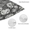 Spöklik Halloweenpumpa Patch Fyrkantigt Kuddfodral Kuddfodral Kuddfodral Pläd Kuddfodral för Hem Sovrum Bil