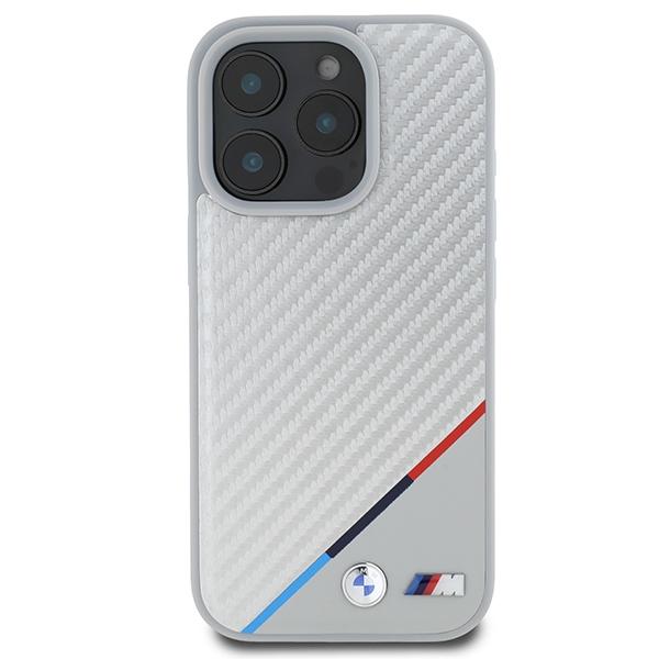 Bmw Bmhmp16L23Pudts Iphone 16 Pro 6.3 Szary/Grey Hardcase M Carbon Tricolor Line Magsafe