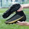 Factory High-top Football Shoes AG Long Nails Broken Nails Men and Women Artificial Grass Students Sports Training Football Spikes