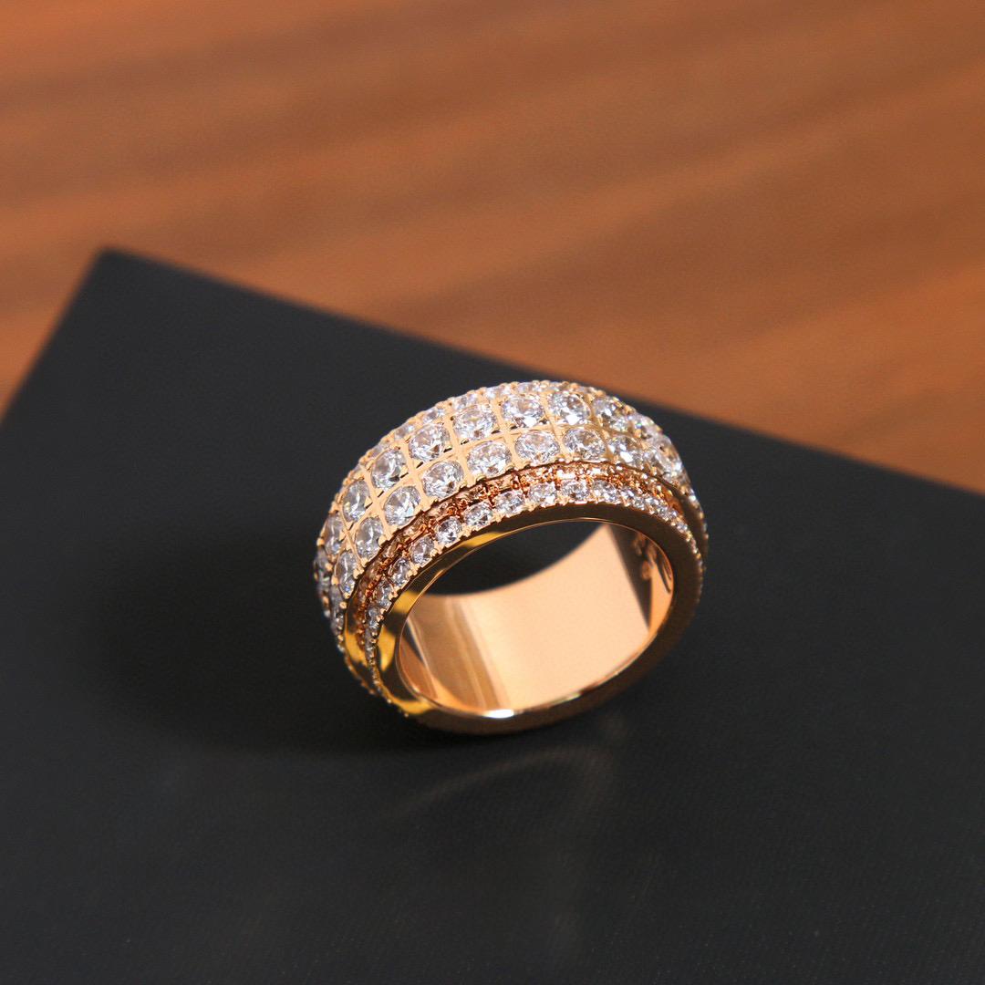 

New Hot Brand Vintage Full Diamond Women s Rings Luxury Jewelry For Women Designer Rings Fashion Pure 925 Silver Party Rings 8 розового золота