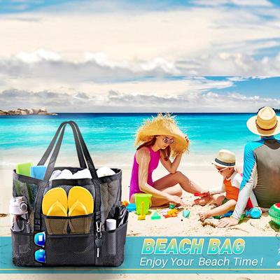 Multi-functional Mesh Beach Bag: Swimwear, Shoes, and Travel Storage