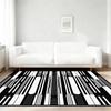 Black White Striped Rugs for Living Room Nordic Decoration Soft Fluffy Sofa Area Floor Mat Non-slip Home Bedroom Carpet Washable