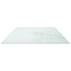 White Table Top 100 x 50 cm 6 mm Tempered Glass with Marble Effect