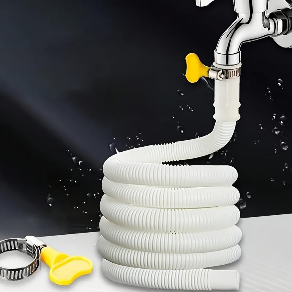 Multifunktionellt förlängningsrör för kran med klämma, Enkel installation, Sammanlåsande huvud- och svansdesign, Plastmaterial för trädgård, badrum, kök