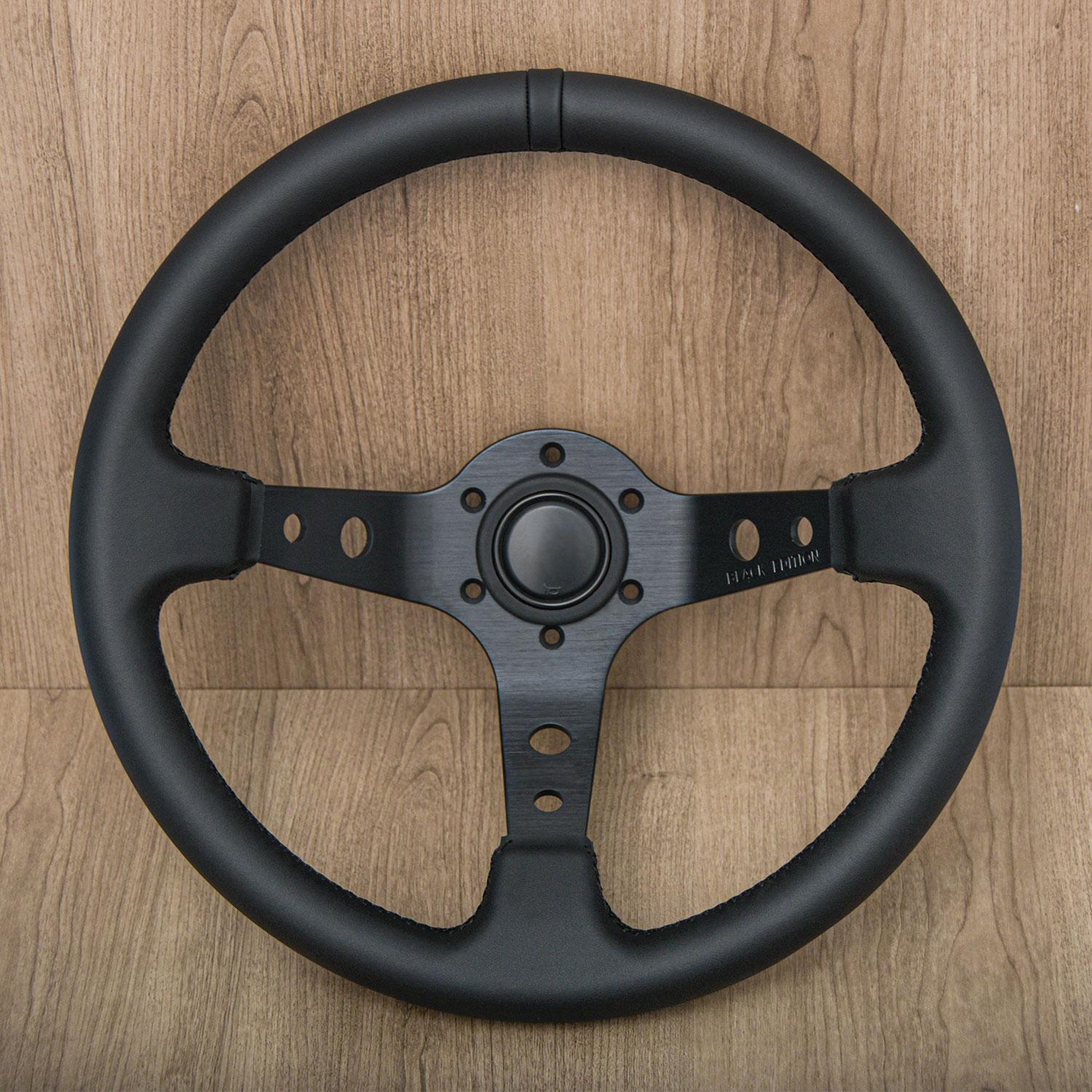 JDM Black Edition Suede Leather Steering Wheel 14   Universal Sim Racing Sport Steering Wheel Volantes Leather
