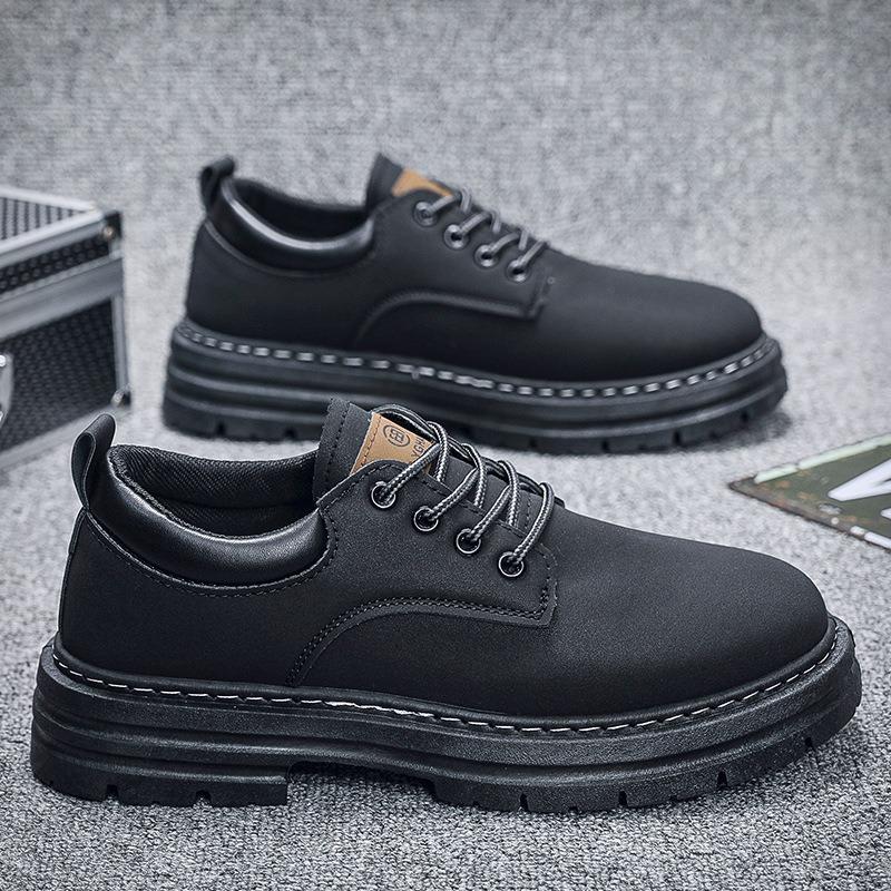 Men's retro Martin boots spring and summer new wear-resistant low-top short boots versatile platform casual shoes