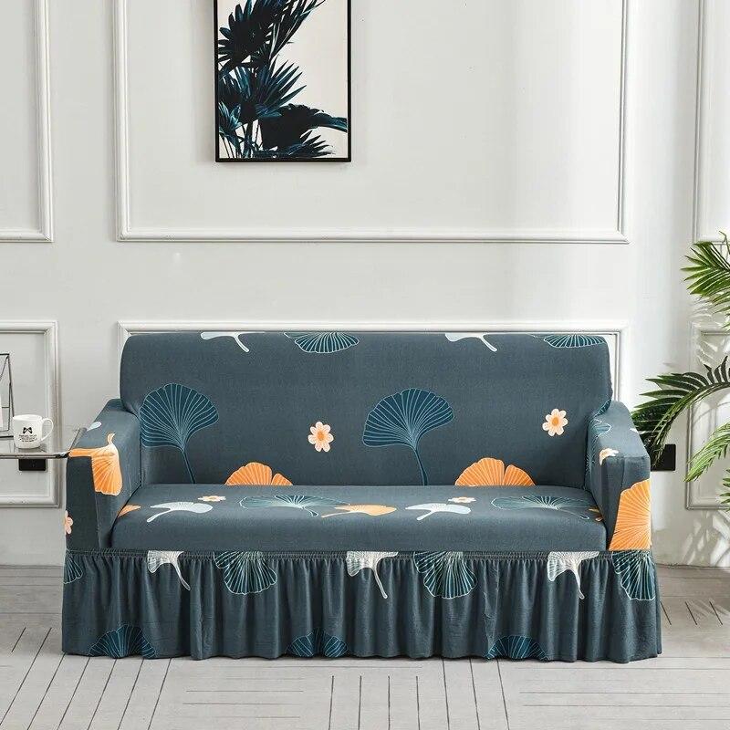 Elastyczna spódnica narzuty na sofy do salonu elastyczne narzuty na sofę funda sofa krzesło narzuta na sofę Home Decor duży rozmiar 350cm