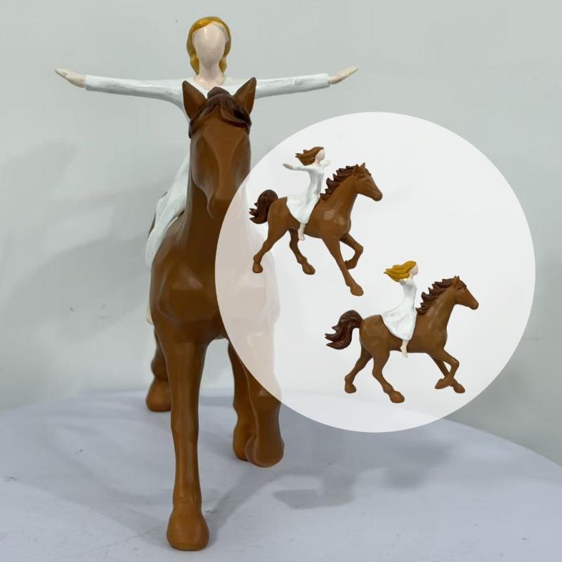 Reitpferde Figuren Geschenk für Pferdeliebhaber Frauen und Pferdestatue Dekorationen Sammlerstücke Pferdegeschenk für Frauen Mädchen