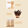 Rubber Wood Rotating Storage Rack Hairdressing Scissors and Comb   Multi-Purpose Storage Rack for Home Salon Use