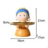 Girl Figurine Statue Vanity Tray Key Holder Jewelry Display Fruit Toiletries Candies Sculpture
