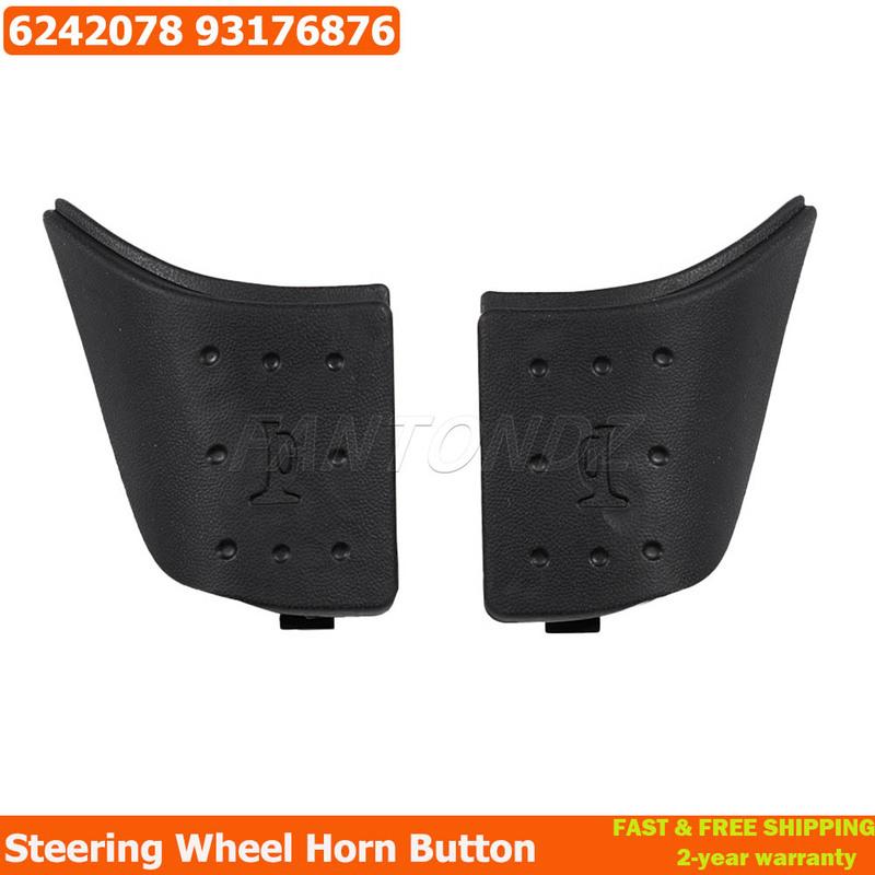 

2 Pcs Steering Wheel Horn Button Left Right For Vauxhall Opel 6242078 Corsa C Tigra B Meriva Combo C 93173876 48263551
