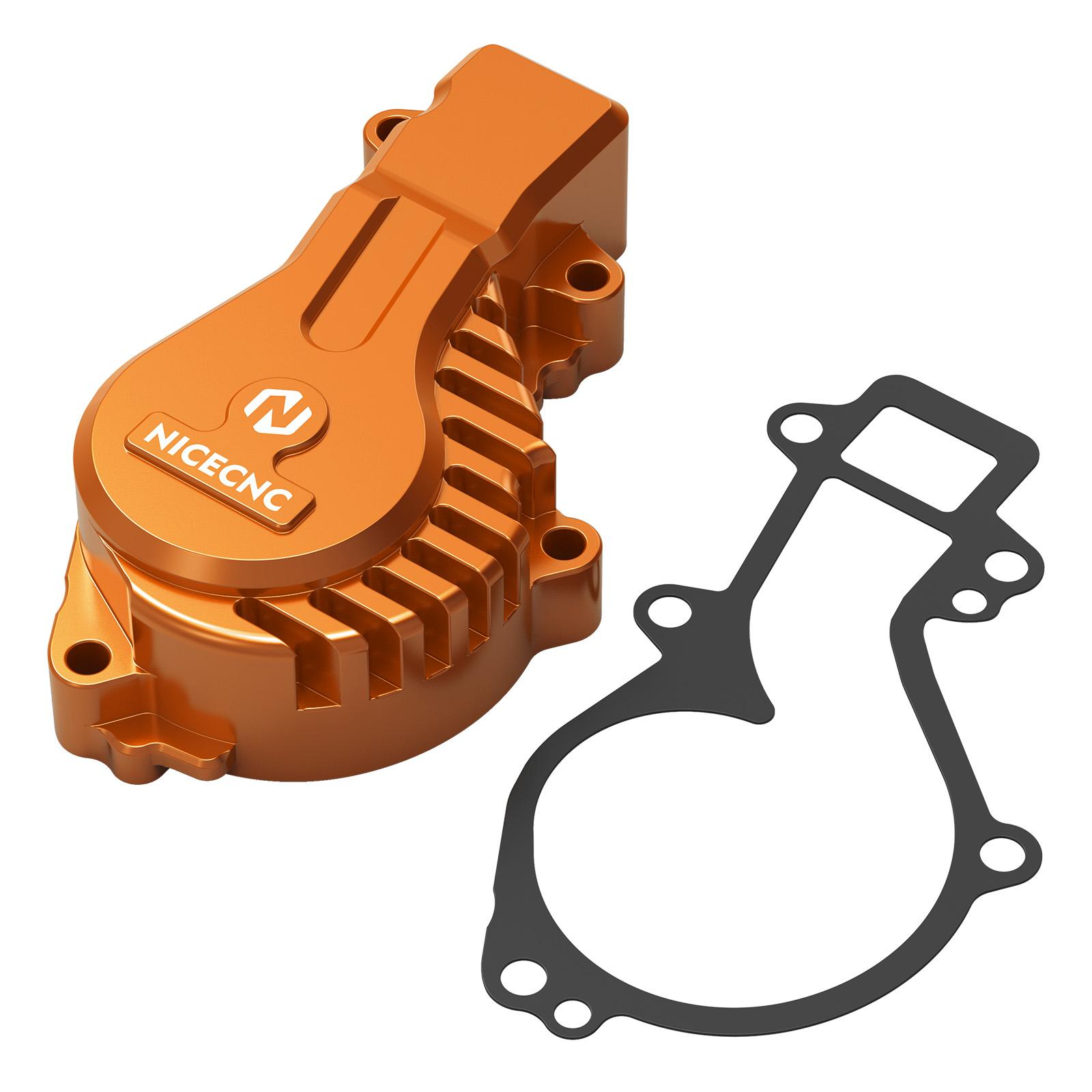 

Finned Water Pump Cover for KTM 690 Enduro R 690 SMC R Husqvarna 701 Supermoto 701 Enduro GasGas 700 ES 700 SM SMC 690 Duke помаранчевий