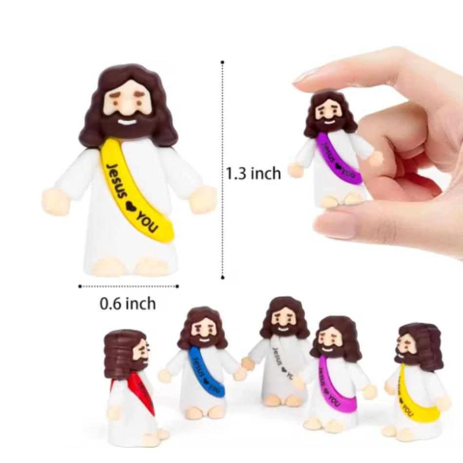 20-60 Stück Kleine Jesusfiguren Jesus liebt dich Mini-Jesusfiguren Verstecken Religiöse Partygeschenke Sonntagsschule Osterei