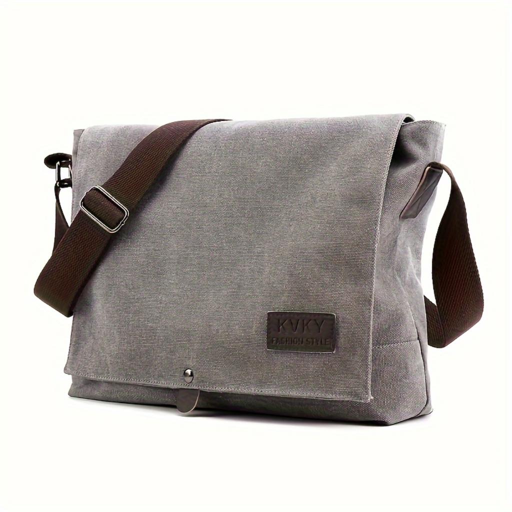 Men Minimalist Classic Textured Crossbody Bag, Fashion Casual Commuter Shoulder Pack, Ideal Daily Bag For Workplace Commute And Outdoor Travel Trips