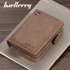 New Wallet Men Short Style European American Retro Multi Card Buckle Zipper Ticket Holder